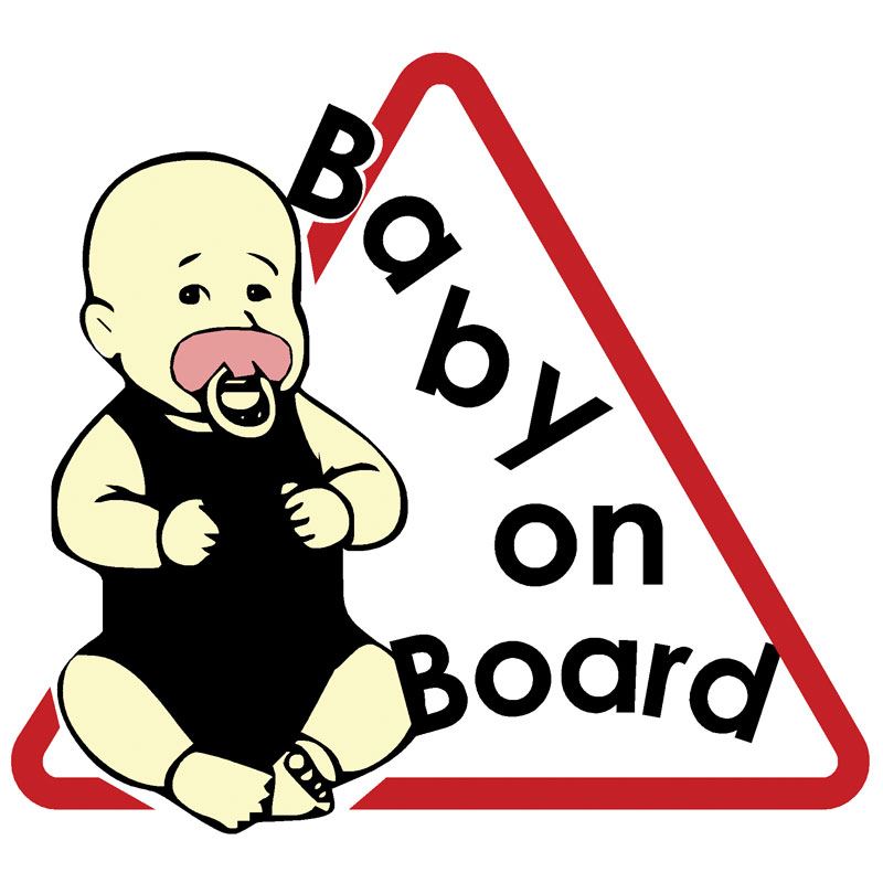 Πινακίδα σήμανσης αυτοκόλλητη BABY ON BOARD