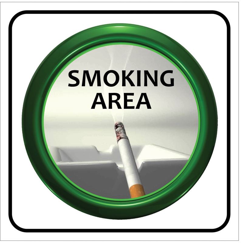 Πινακίδα σήμανσης PVC SMOKING AREA