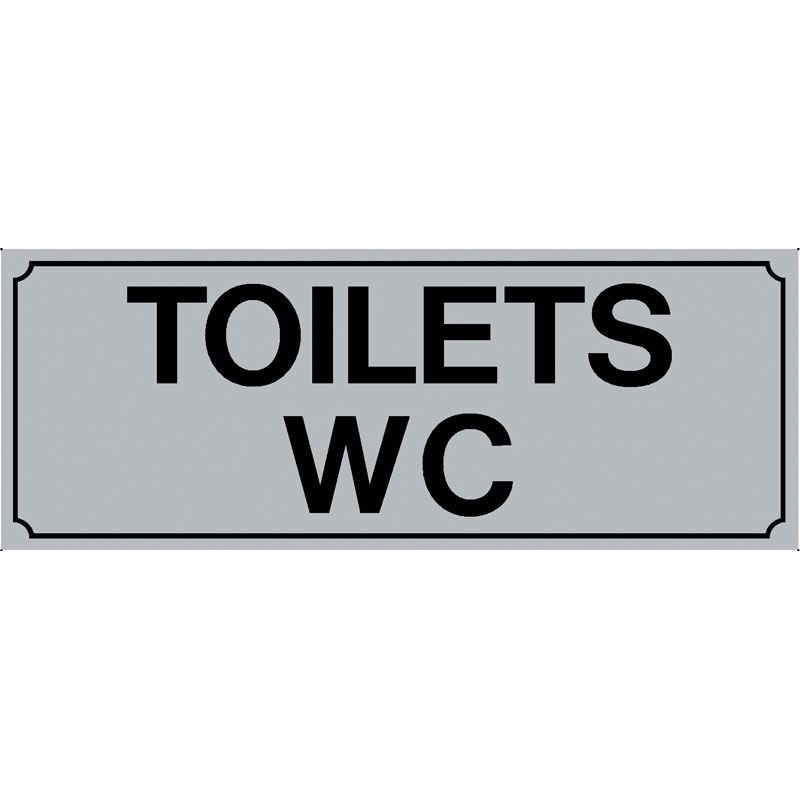 Πινακίδα σήμανσης PVC TOILETS WC