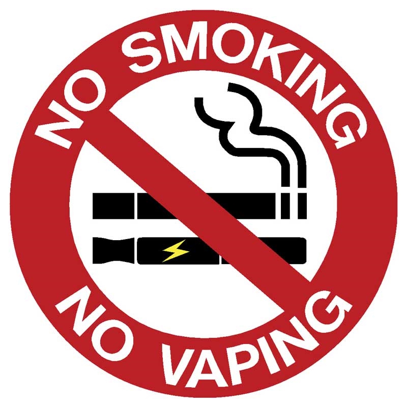 Πινακίδα σήμανσης αυτοκόλλητη ΝΟ SMOKING / ΝΟ VAPING