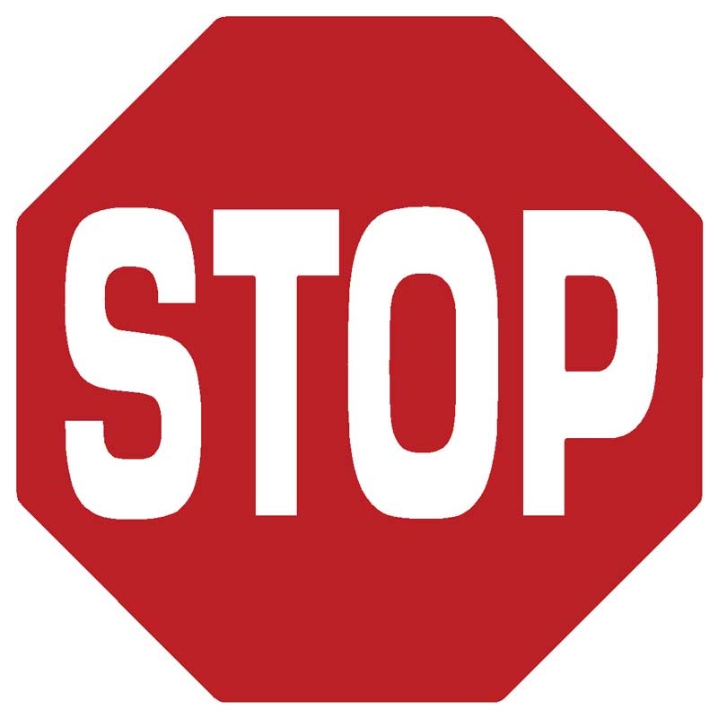 Πινακίδα σήμανσης αυτοκόλλητη STOP για τζάμια