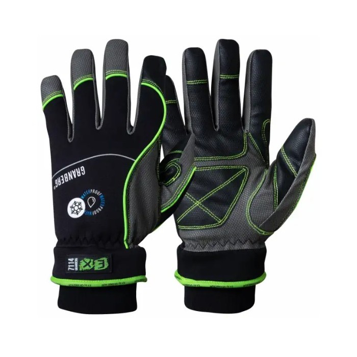 Γάντια Moto χειμερινό συνθετικό Μαύρο-Γκρι