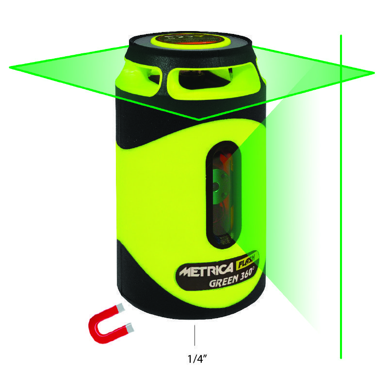 Αλφάδι laser FLASH GREEN 360° πράσινη δέσμη 40m