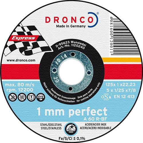 Δίσκος κοπής inox Dronco perfect No125X1X22.3mm