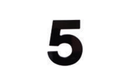 Πινακίδα σήμανσης ABS ΑΡΙΘΜΟΙ & ΓΡΑΜΜΑΤΑ, σε μαύρο χρώμα Νο4
