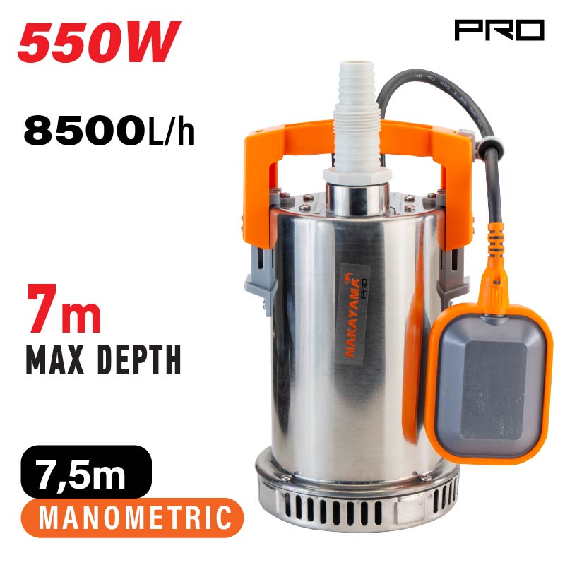 NAKAYAMA Pro NP1050 Αντλία Όμβριων Inox 550W