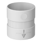 Μούφα σωλήνα υδρορροής 120x85mm λευκό