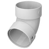 Γωνία υδρορροής 67 120x85mm λευκό