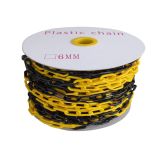 Πλαστική αλυσίδα κίτρινη μαύρη 25 μέτρα 8mm