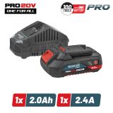 Σετ μπαταρίας Bormann Pro 20V 1x2.0Ah & φορτιστής 2,4Α