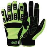 Γάντια Moto MACROSKIN, Φλούο-Μαύρο