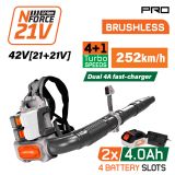 NAKAYAMA Pro EC1723X44 Φυσητήρας 42V,Li-Ion,2x4.0Ah,252km/h
