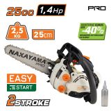 Αλυσοπρίονο Κλαδευτικό Βενζίνης NAKAYAMA Pro PC2525  25cc 1.4Hp