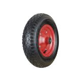 Ρόδα καροτσιού οικοδομής 2 λινών 4.00-8 χωρίς άξονα